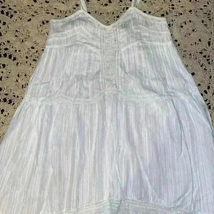 dRA Los Angeles white cotton asymmetrical midi dress